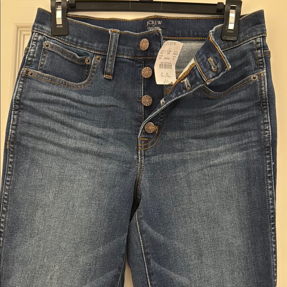 NWT - J. Crew High-Rise Button-Fly Women’s Jeans - Medium Blue - size 27